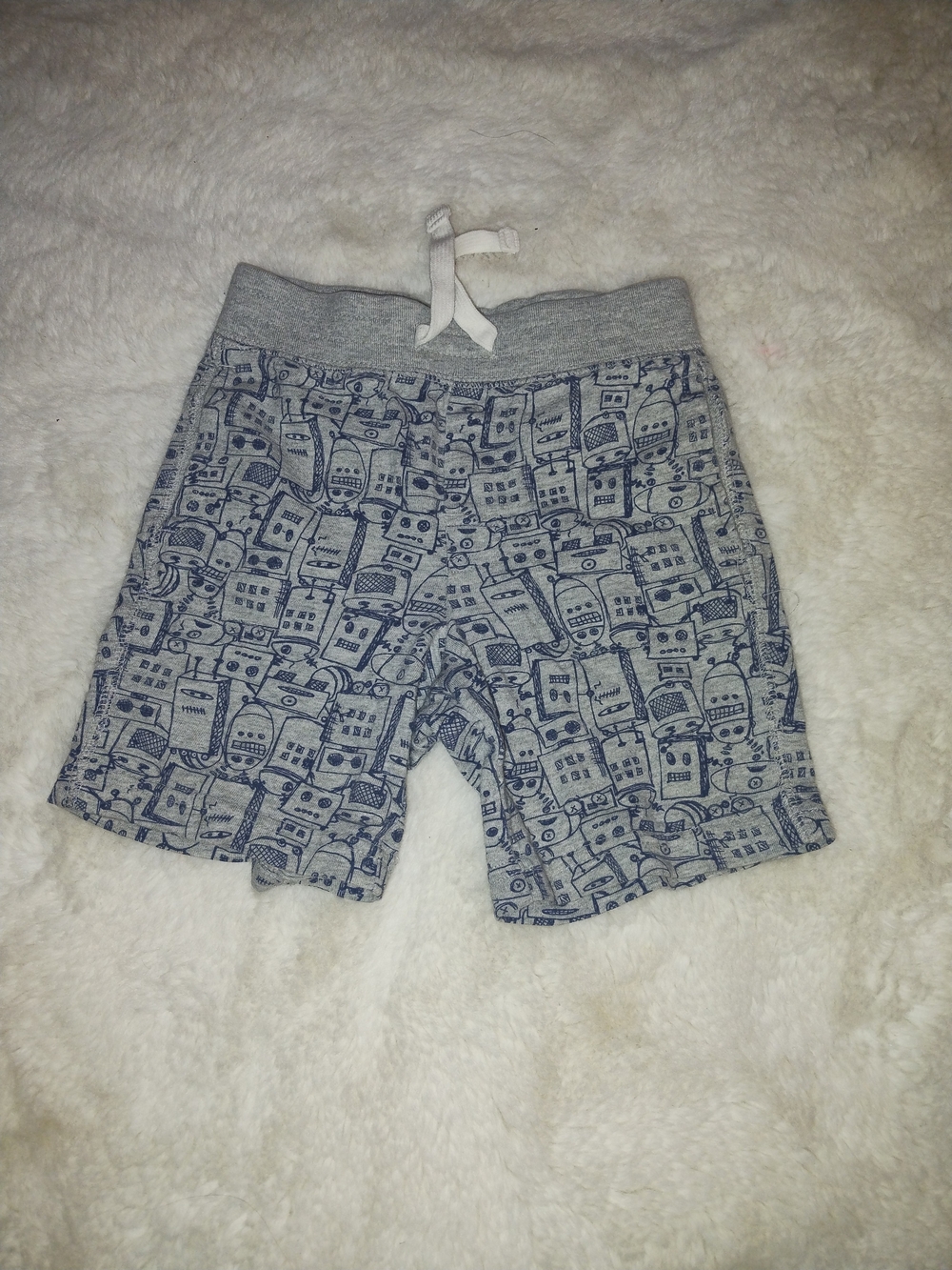 GAP Grey Shorts with Navy Robot Print